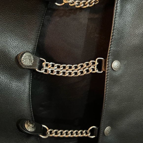 🔥Mens XL Leather Motorcycle Vest🔥 - Picture 6 of 10